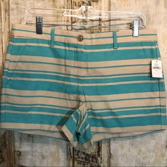 GAP Pants - New Gap womens short shorts size 6 blue tan
